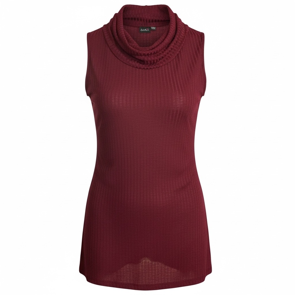 Eye Candy Burgundy Sleeveless Blouse
